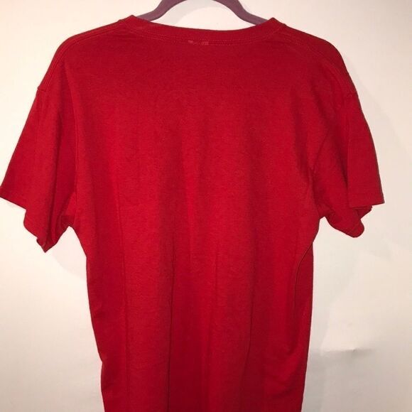 Women's Red Black Crew Neck Short Sleeve Soul Graphic T-Shirt Size Medium - Picture 3 of 3
